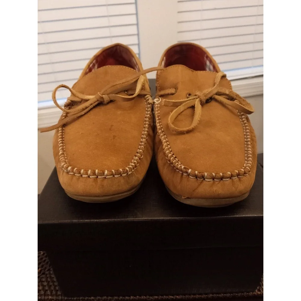 Size 10-‎ Ben Sherman Boat Shoes BN 400256 031 Brown Leather